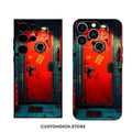 Teal Orange abstract  Phone Skin